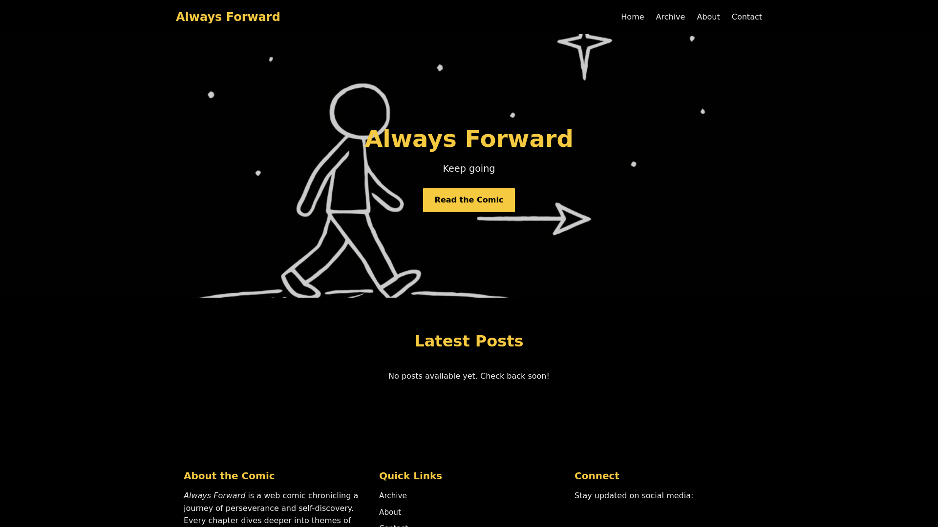 website screenshot of https://alwaysforward.sbs/