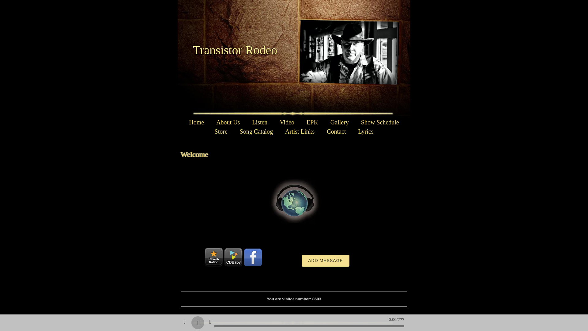 website screenshot of https://transistorodeo.com/