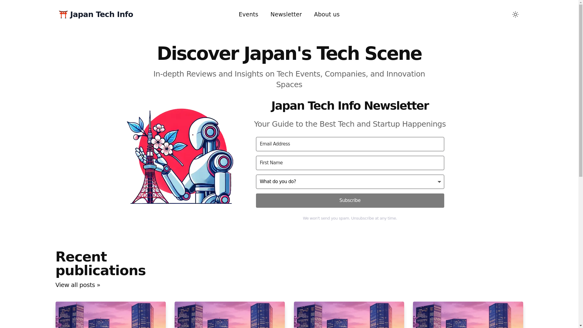 website screenshot of https://japantech-info.pages.dev/