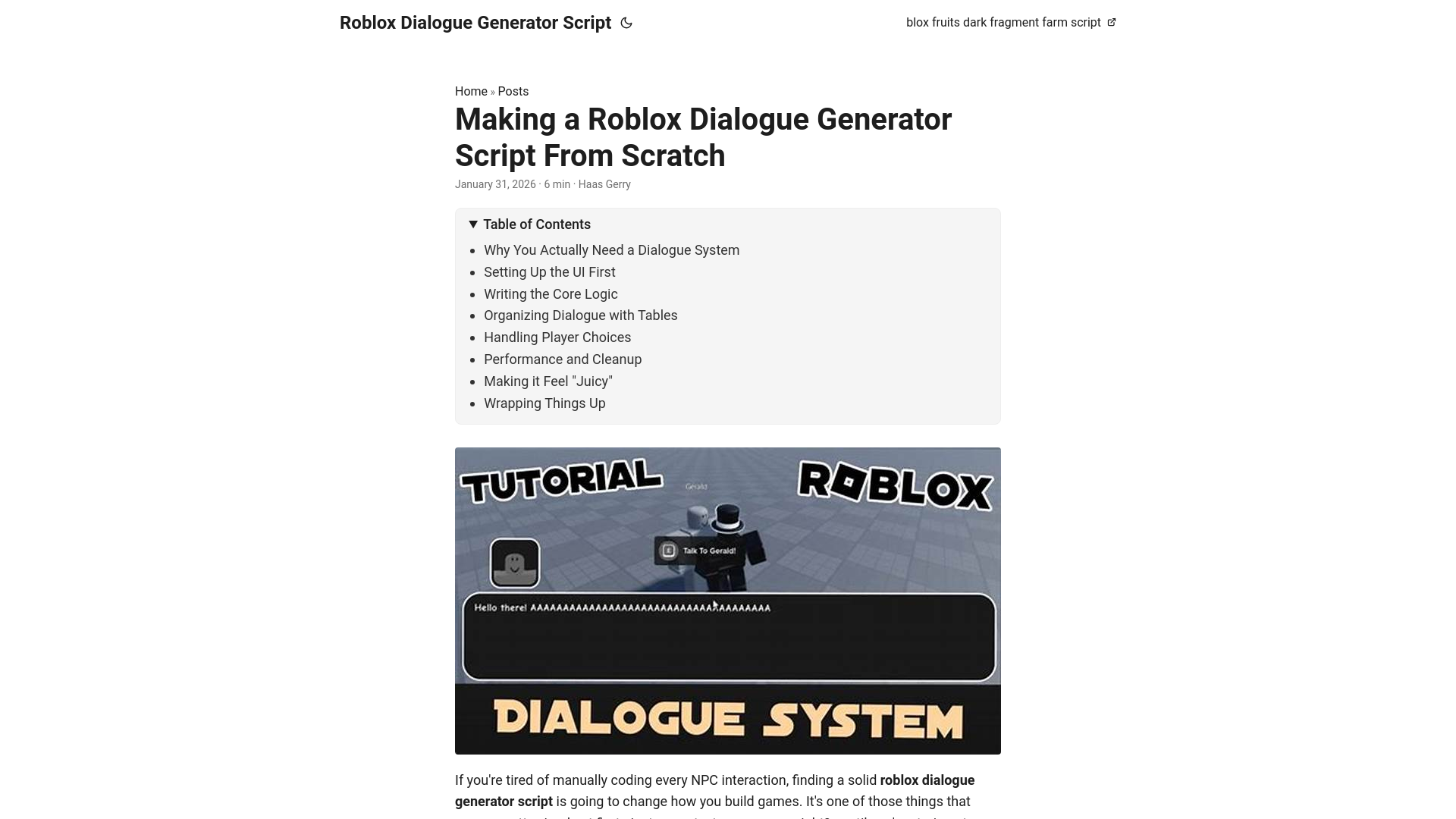 website screenshot of https://roblox-dialogue-generator-script.pages.dev/
