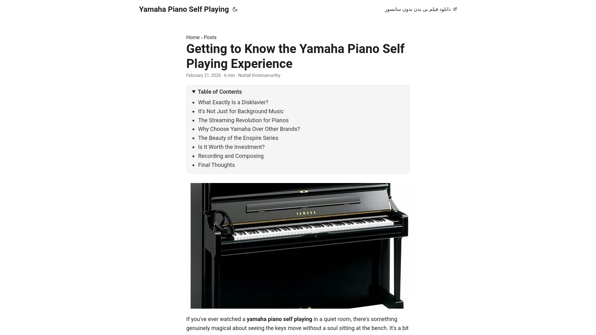website screenshot of https://yamaha-piano-self-playing.pages.dev/