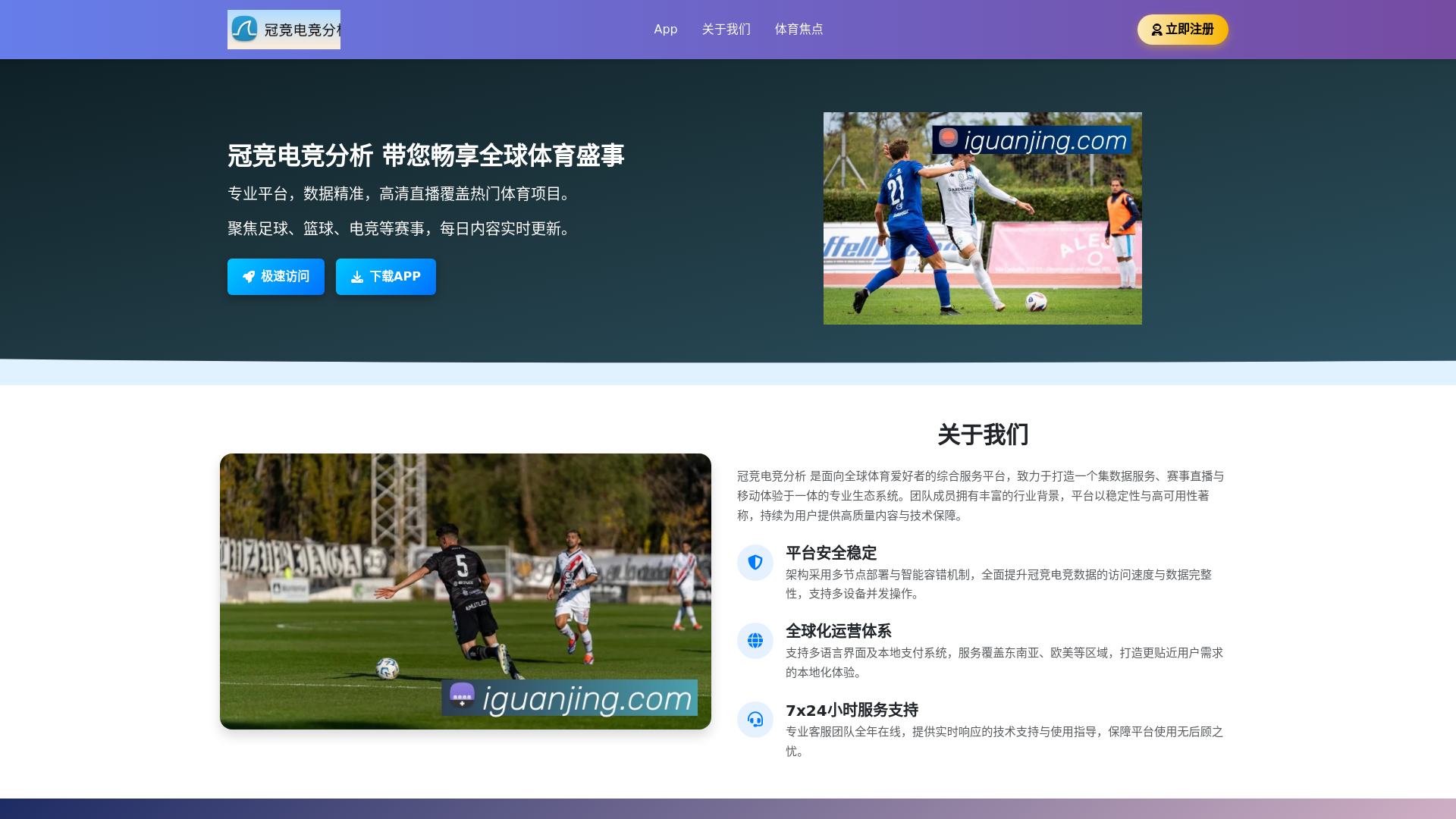 website screenshot of https://iguanjing.com