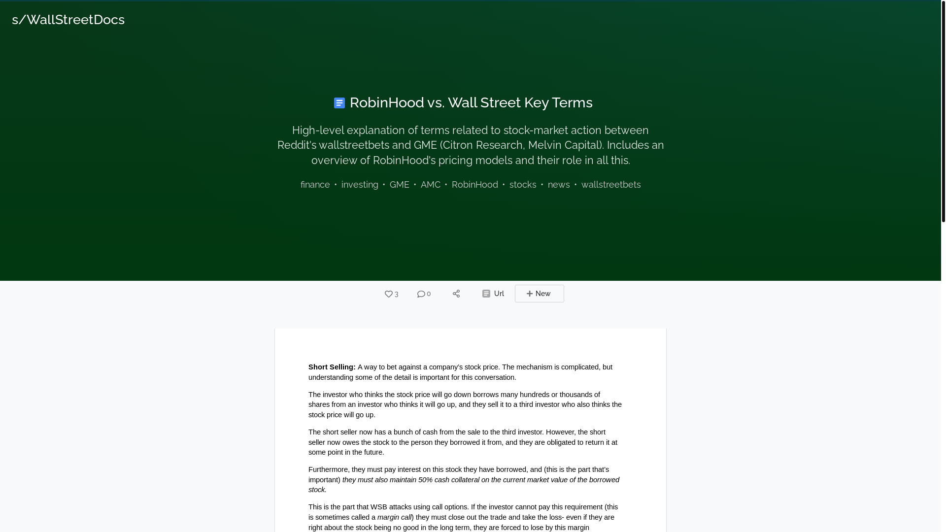 website screenshot of https://heystacks.com/doc/778/robinhood-vs-wall-street-key-terms