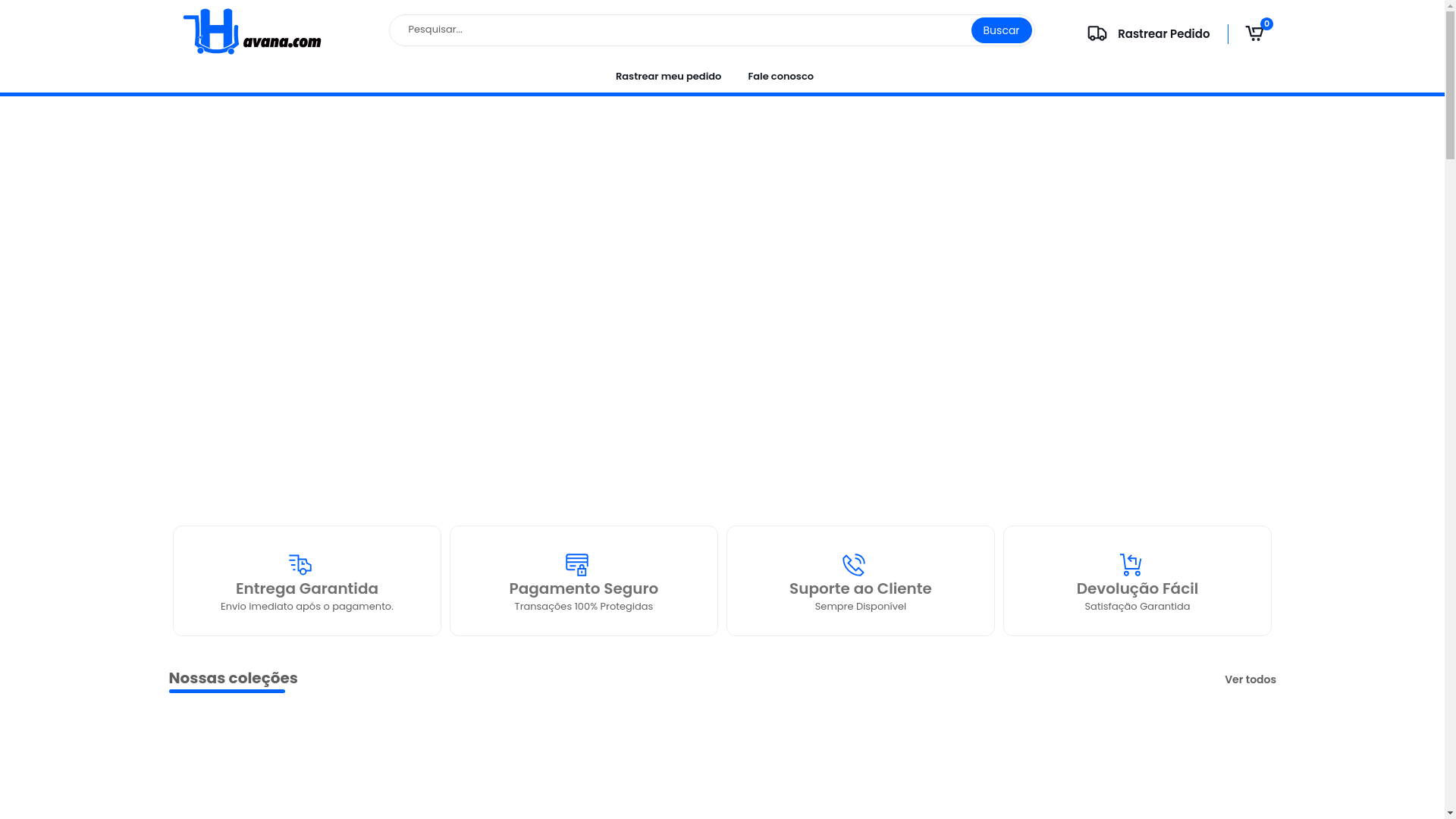 website screenshot of https://lojashavana.com.br/