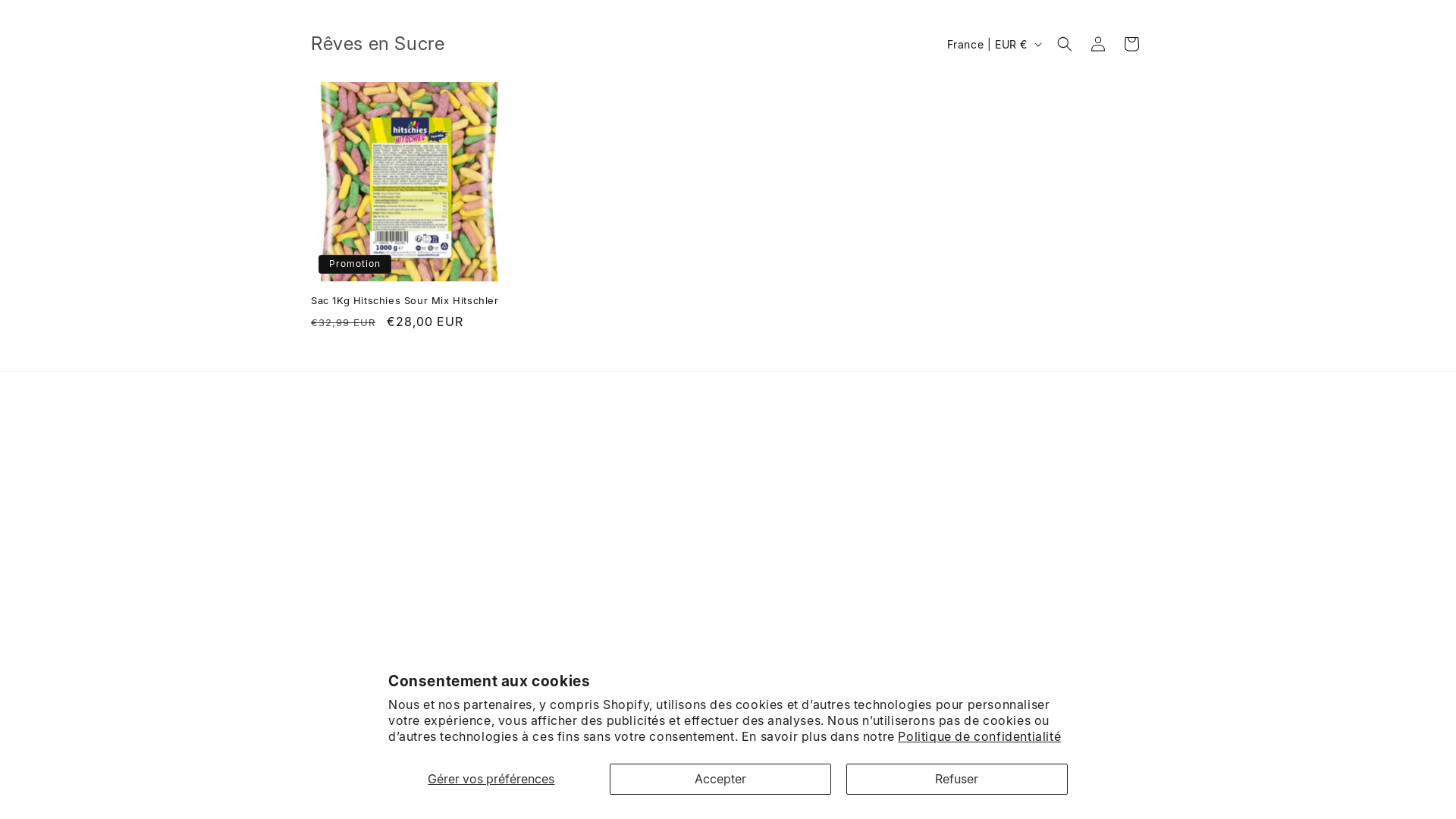 website screenshot of https://revesensucre.com/
