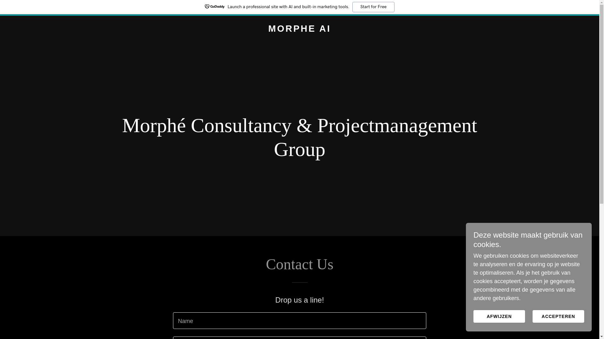 website screenshot of https://morphe-ai.eu/