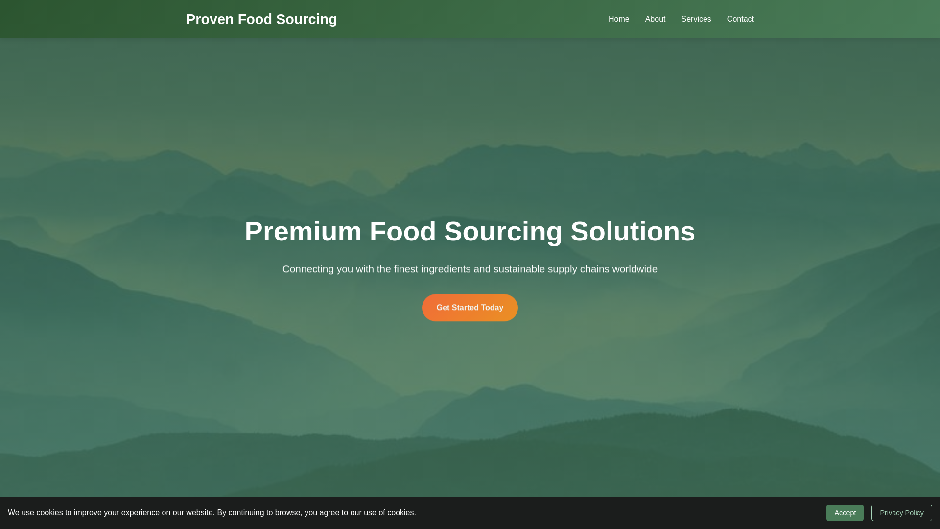 website screenshot of https://provenfoodsourcing.cyou/