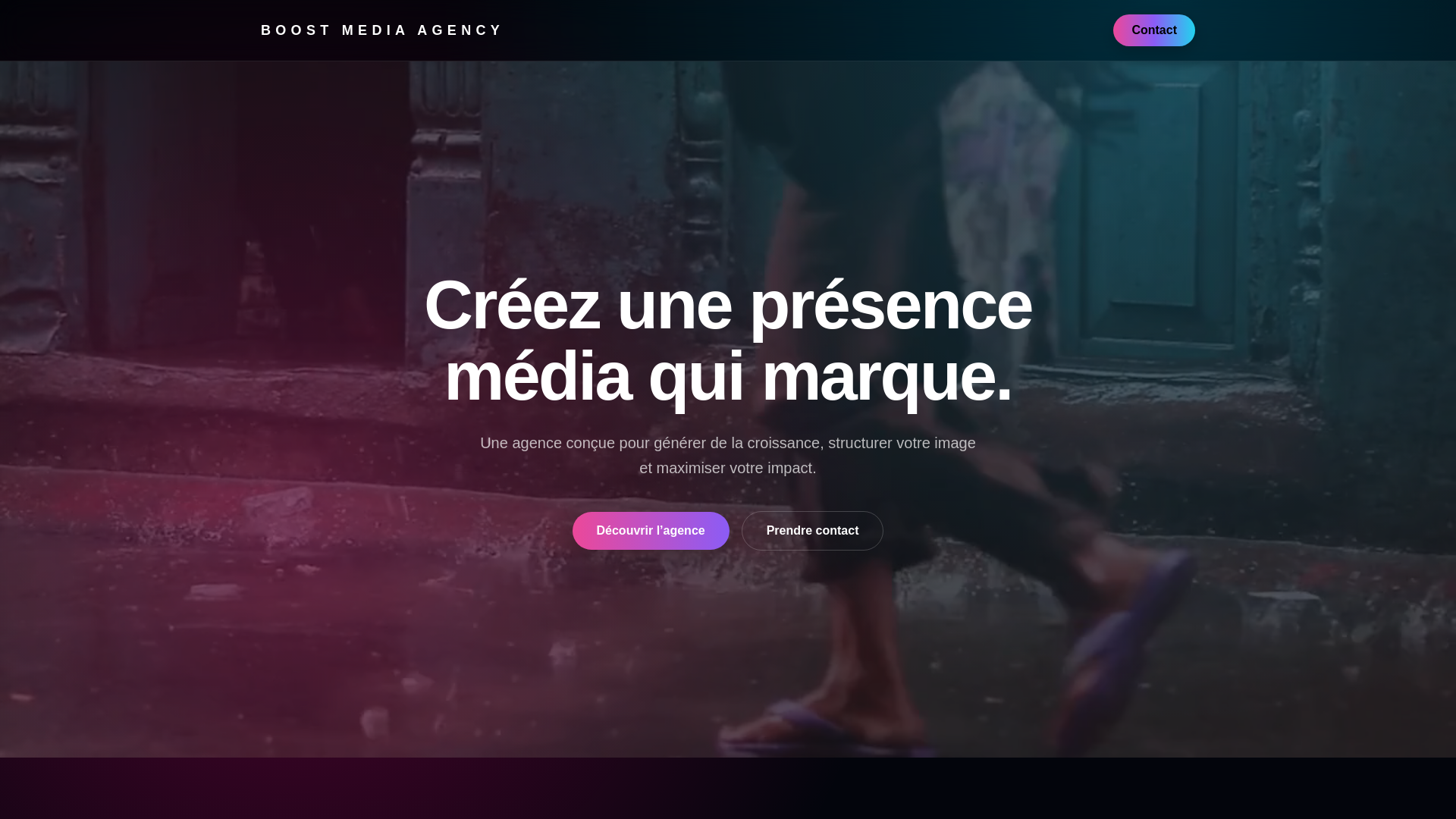 website screenshot of https://boost-media.eu