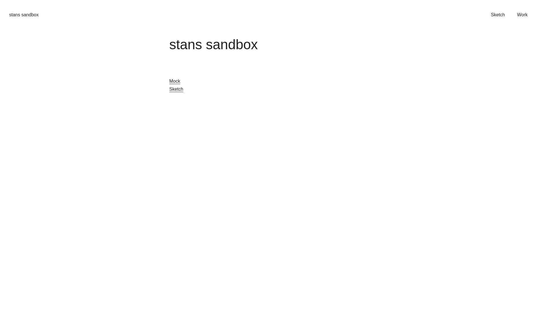 website screenshot of https://stans-sandbox.pages.dev/