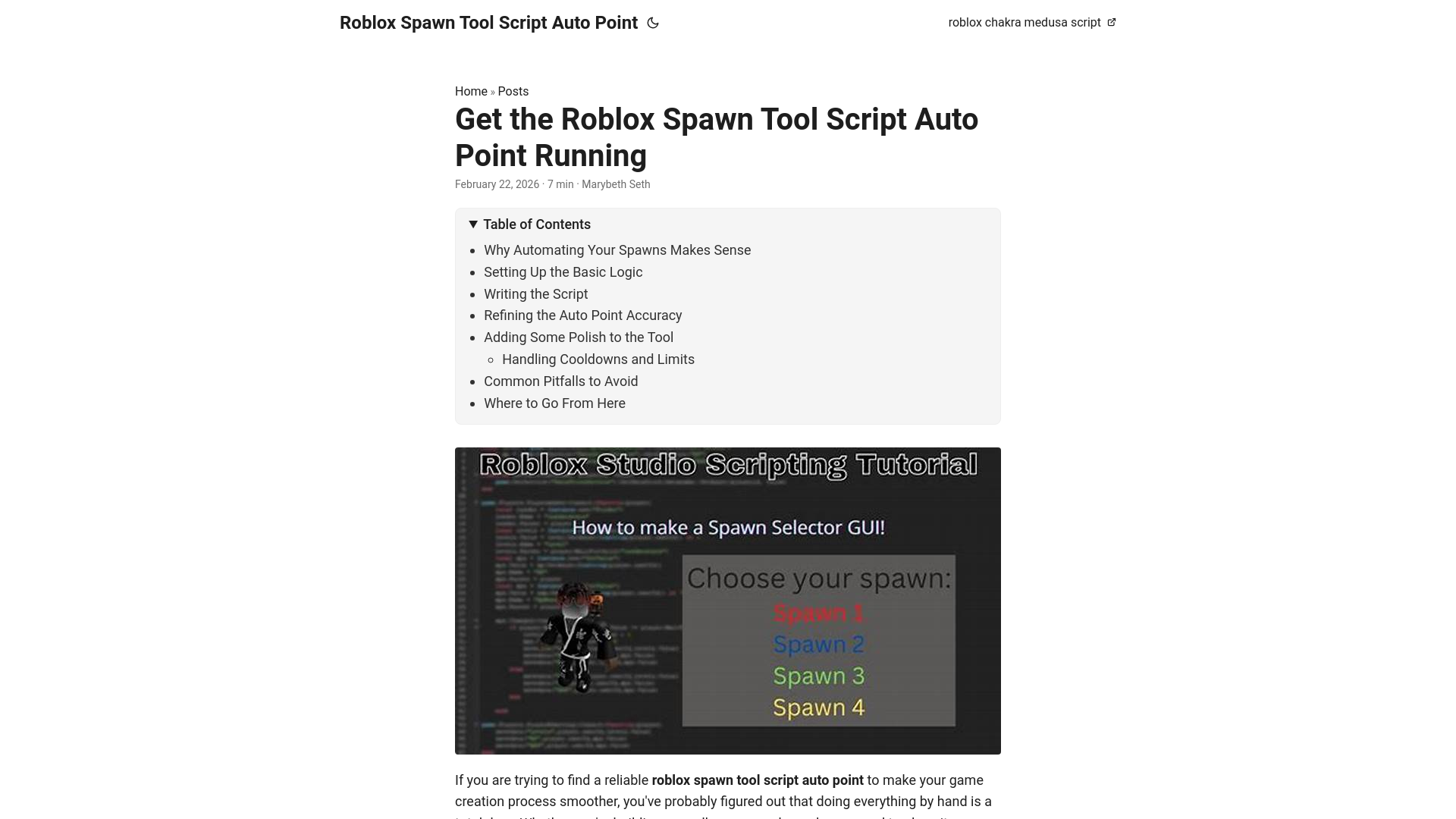 website screenshot of https://roblox-spawn-tool-script-auto-point.pages.dev/
