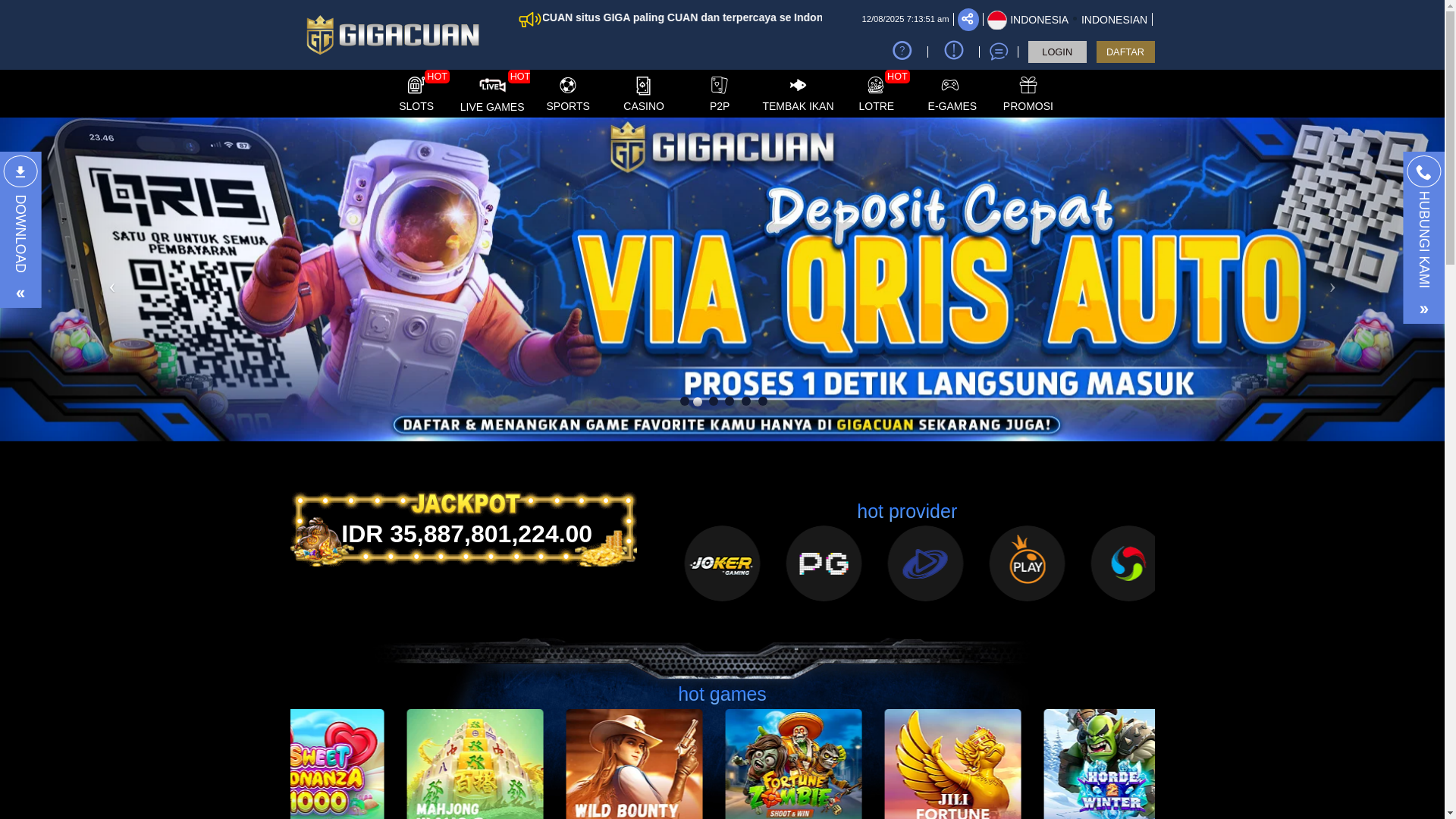 website screenshot of https://giga-cuan.baby/