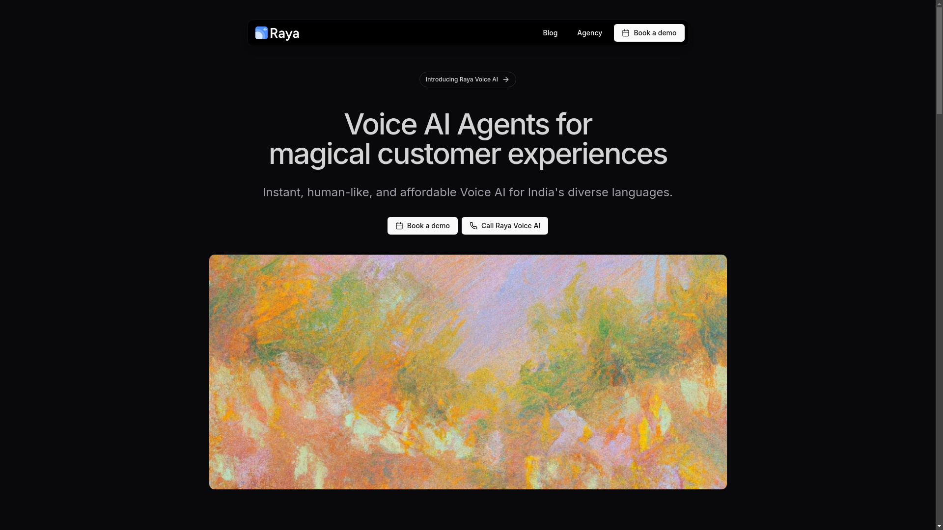 website screenshot of https://getraya-website.pages.dev/
