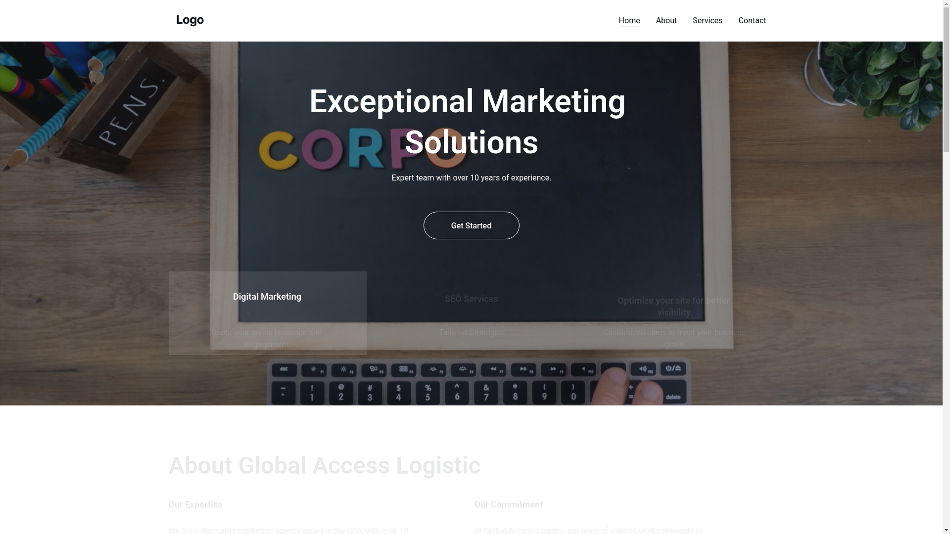 website screenshot of https://globalaccess.services/