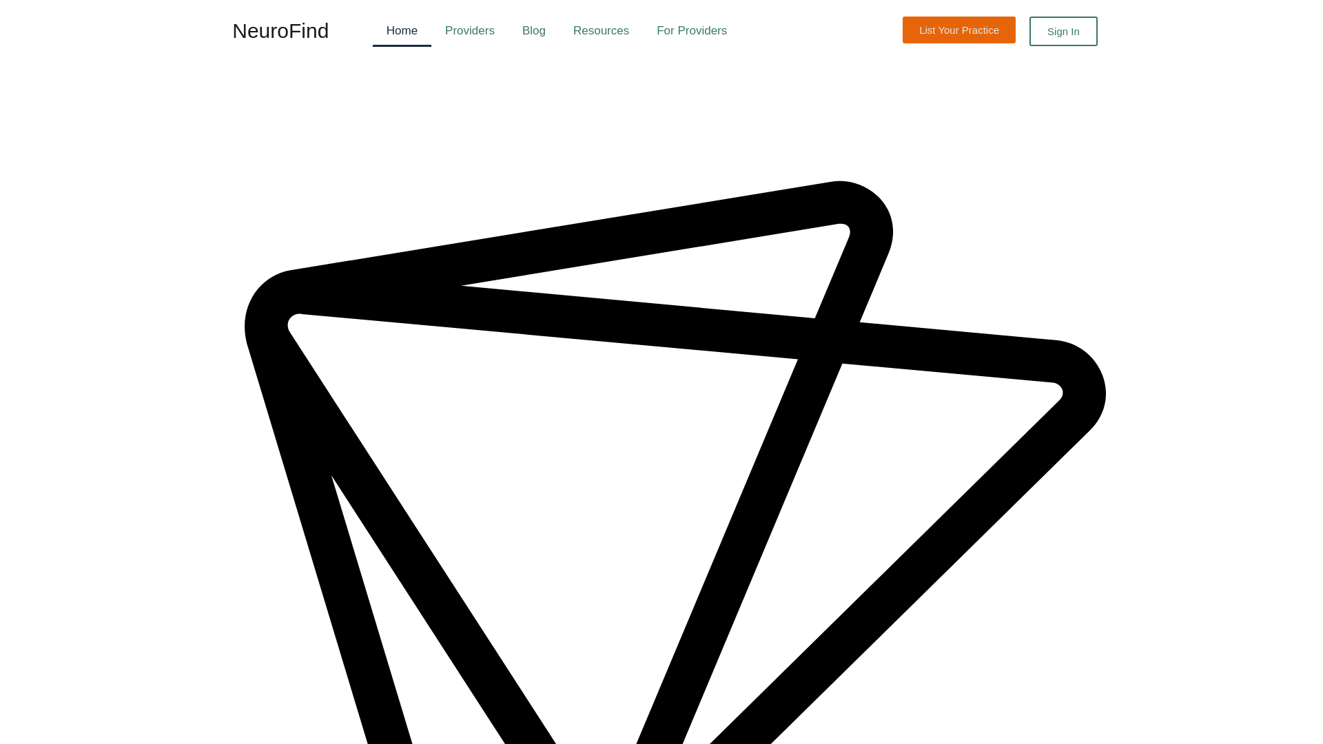 website screenshot of https://neurocarefinder.com/