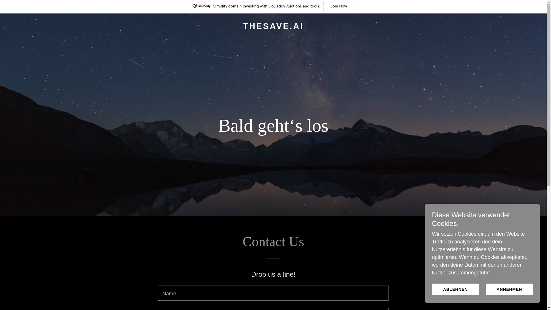 website screenshot of https://thesave.ai/