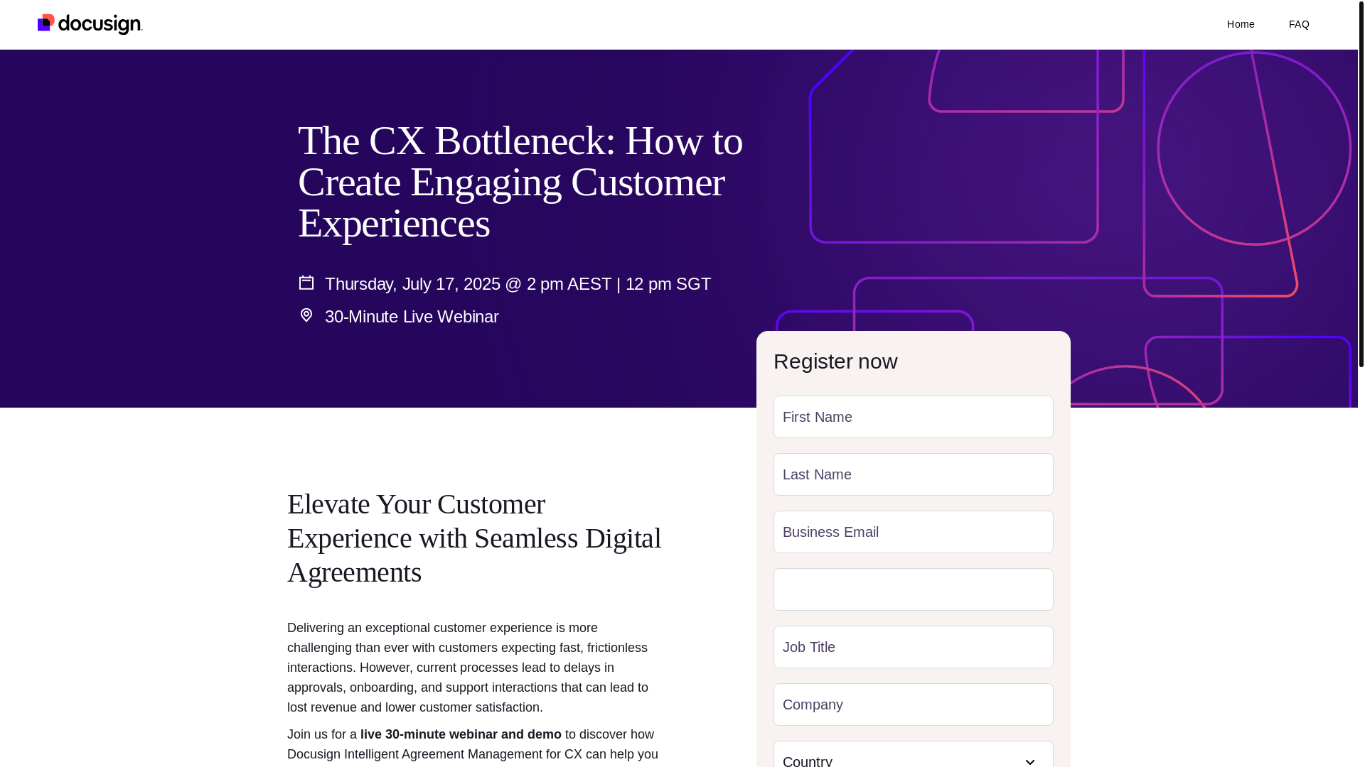 website screenshot of https://app.esign.docusign.com/e/er?utm_campaign=APJ_AN_CMM_NEW_2507_IAMWebinarforCX_Email2ASIA&utm_medium=email&utm_source=Eloqua&elqCampaignId=31598&s=566810826&lid=43258&elqTrackId=15a7dd40036f4bf4a6a71afbde020dfd&elq=8854003912c54a31b3f38bd169d1f67c&elqaid=81638&elqat=1&elqak=8AF568E3FB4EE41B40B93E49E78F5C8F595CA4FEBDAEFDBF1EBA95BE3CD7AAF57134