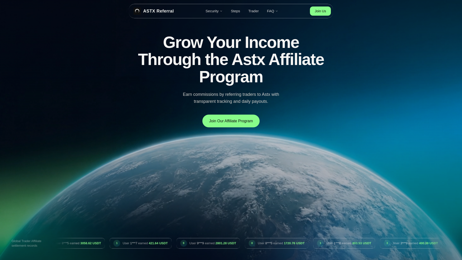 website screenshot of https://astxreferral.com