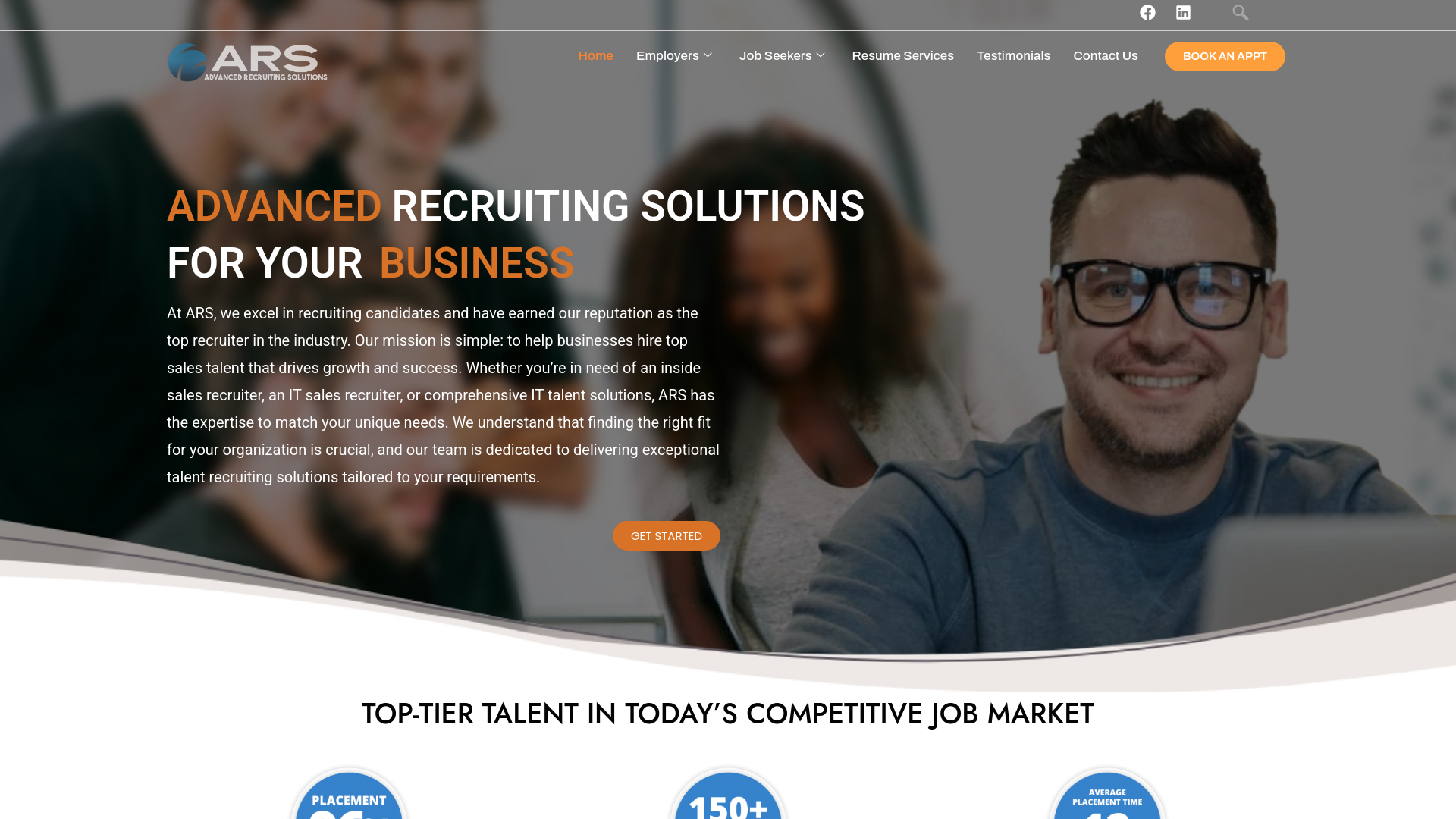 website screenshot of https://bestadvancedrecruiting.pro