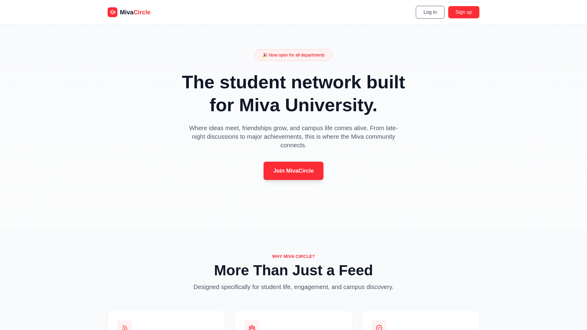 website screenshot of https://mivacircle.com/