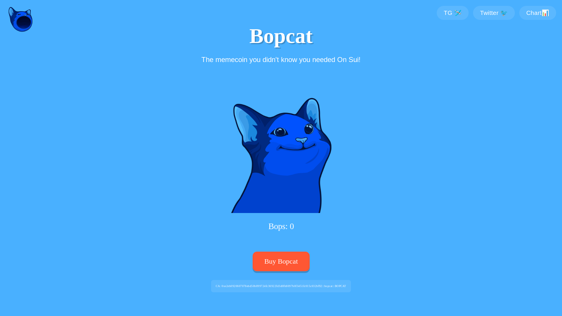 website screenshot of https://bopcatonpulse.fun/