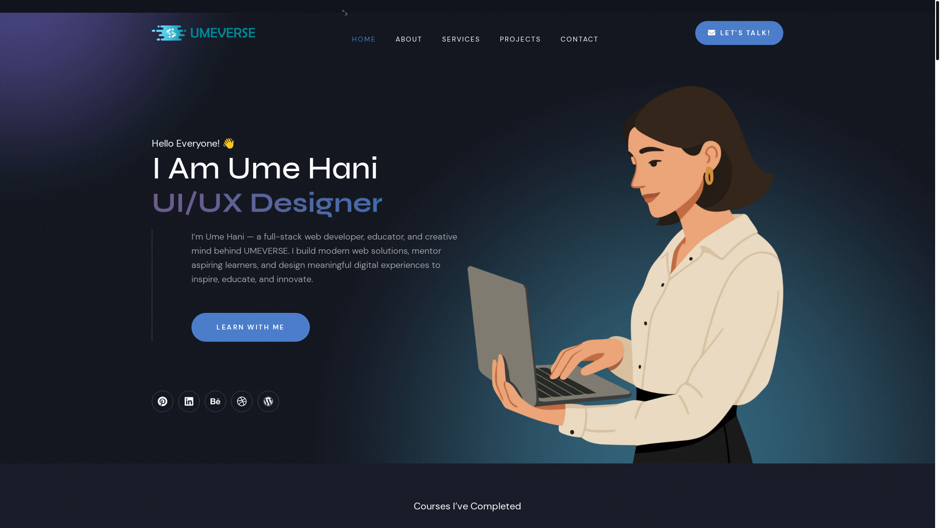 website screenshot of https://umeverse.pages.dev/
