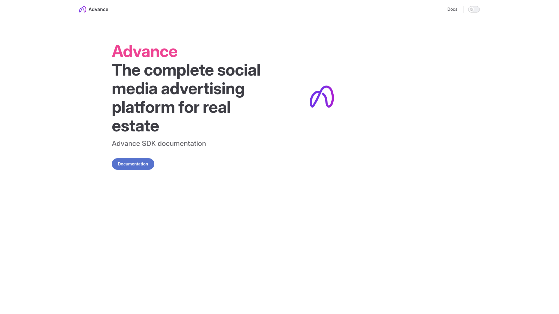 website screenshot of https://advance-enquiry-docs.pages.dev/