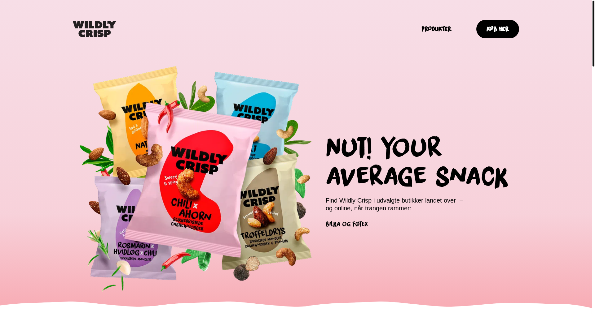 website screenshot of https://wildly-crisp.dk/