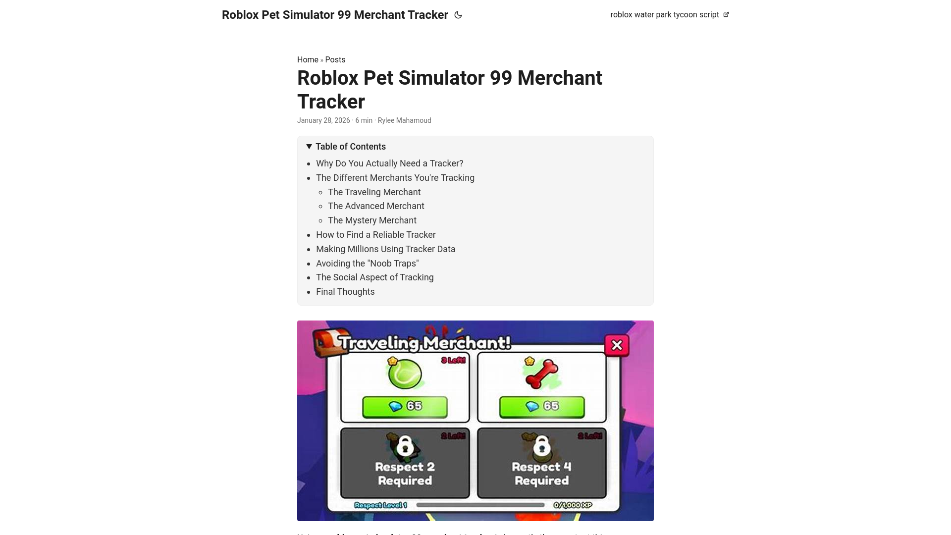 website screenshot of https://robloxpetsimulator99merchanttracker.pages.dev/