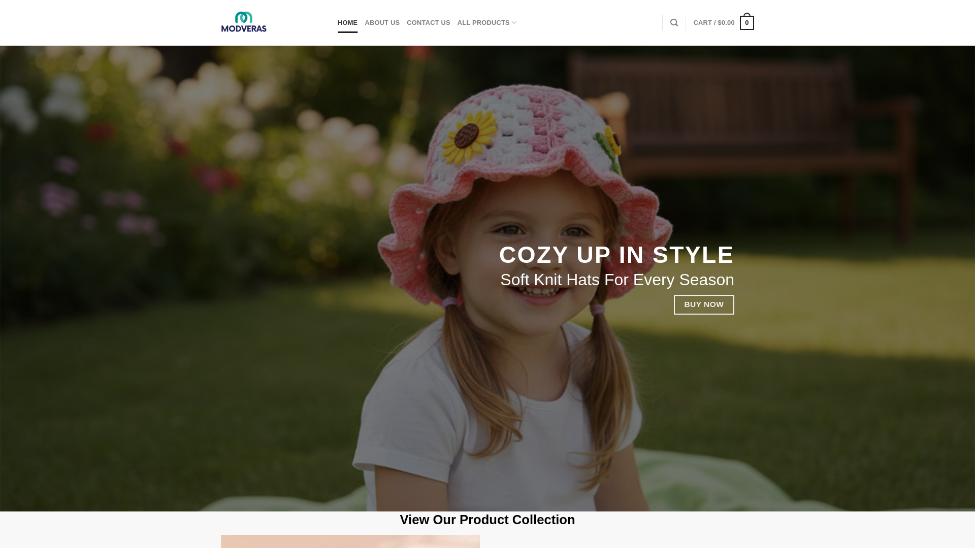 website screenshot of https://modveras.store/