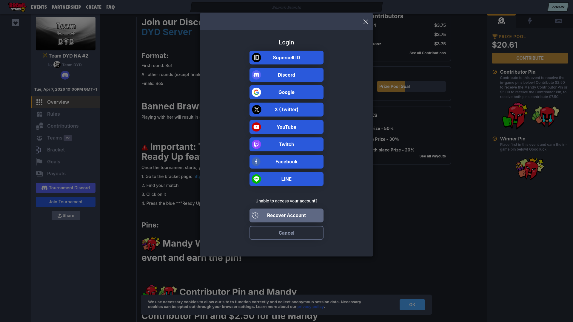 website screenshot of https://mno.gg/t/teamdydna2?bti=1137cf7b787f79a4e54161810c6394330820af6e163e69af9577aa29