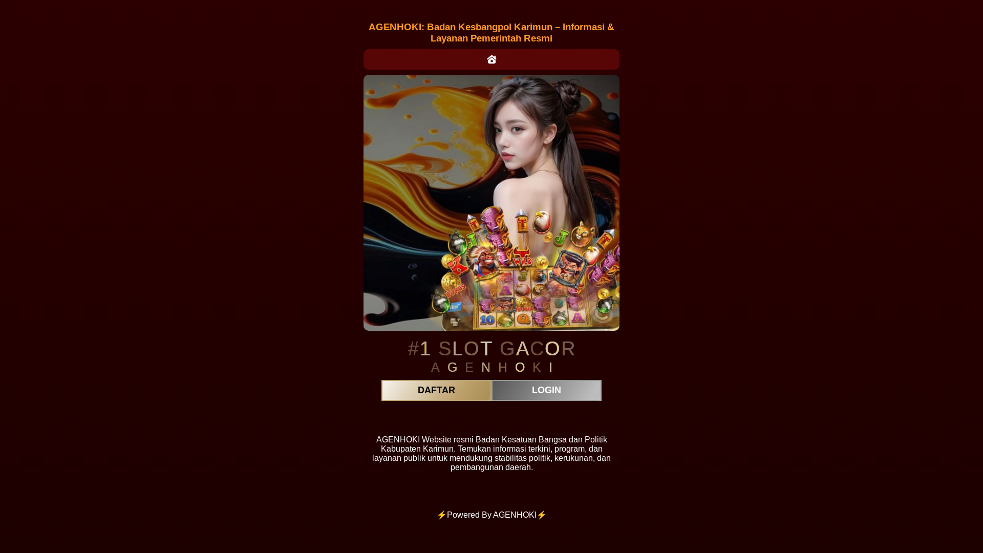 website screenshot of https://agenhoki-karimunkab.pages.dev/