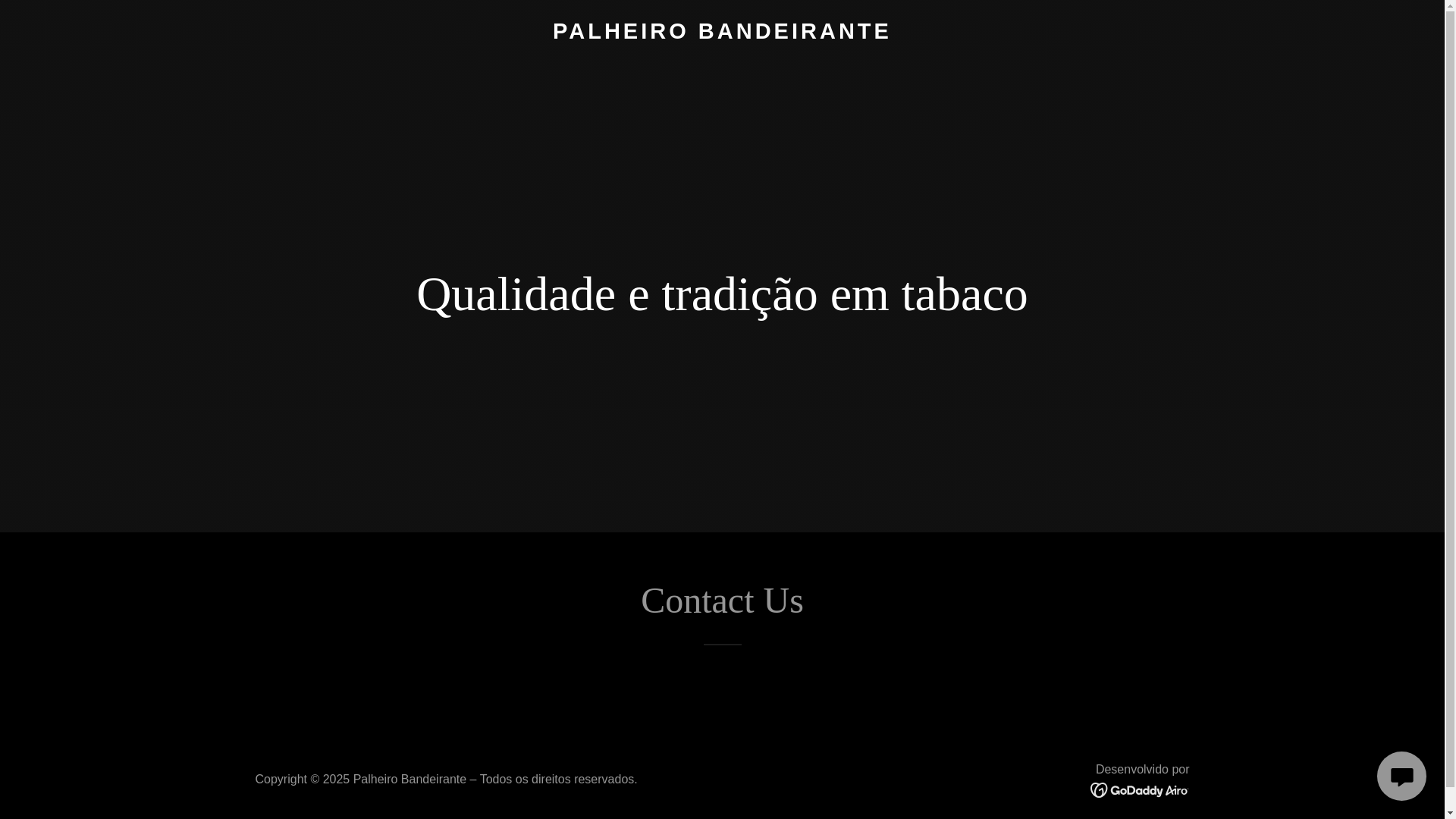 website screenshot of https://palheirobandeirante.com/
