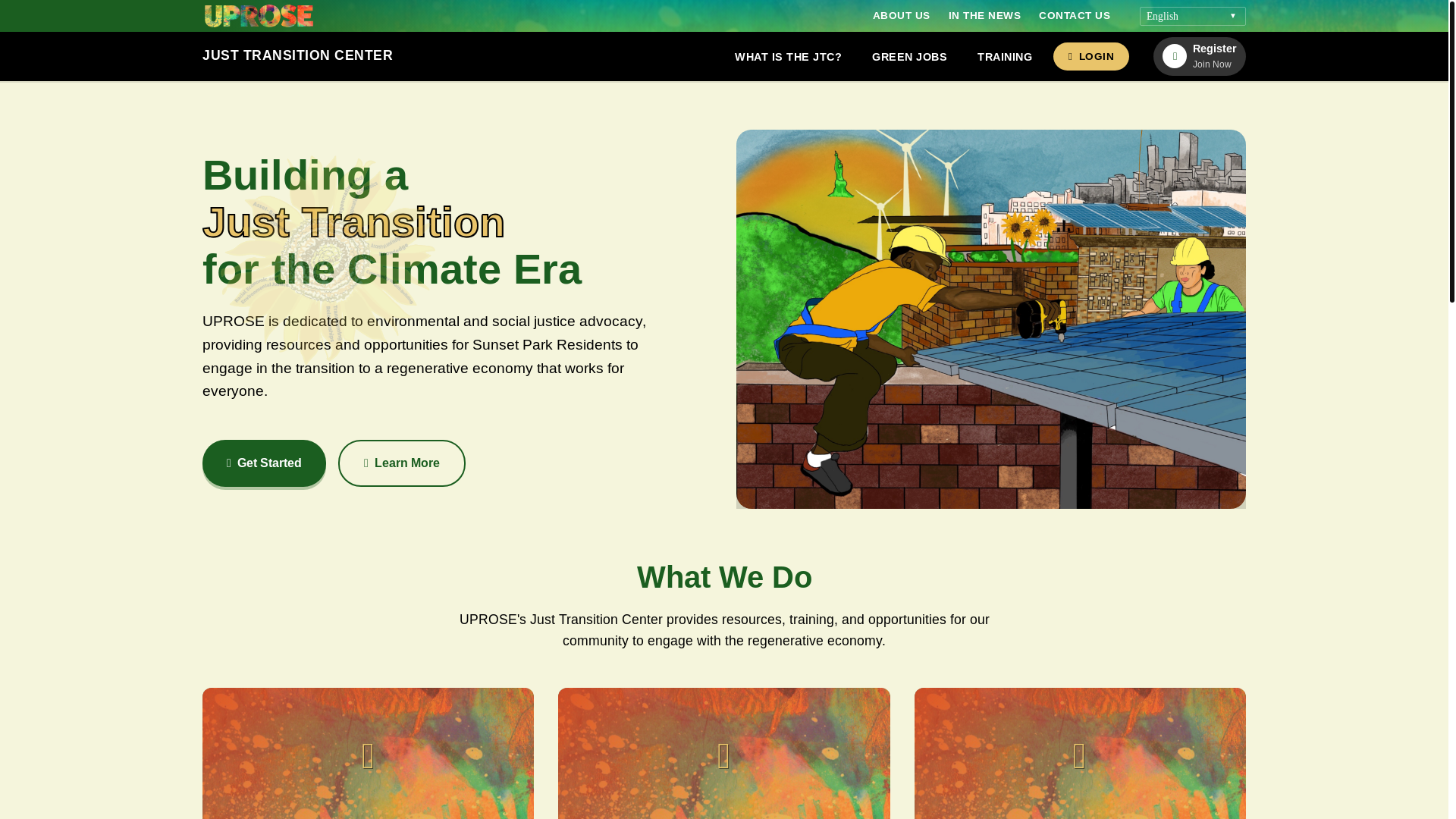 website screenshot of https://justtransitioncenter.org/