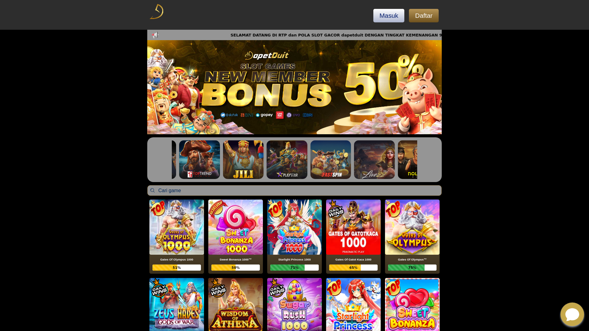 website screenshot of https://ratemenangdpd.online/