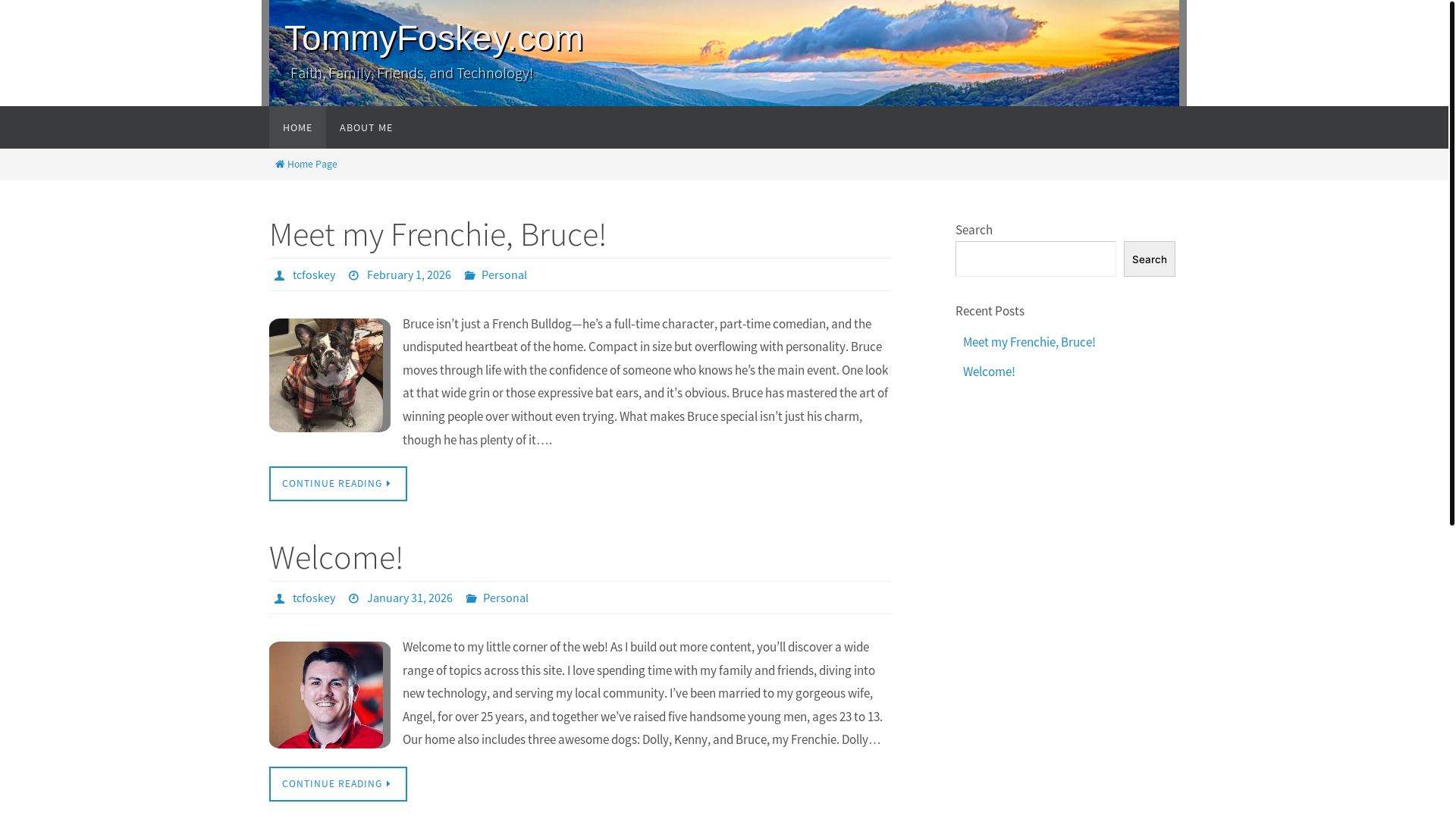 website screenshot of https://tommyfoskey.com/