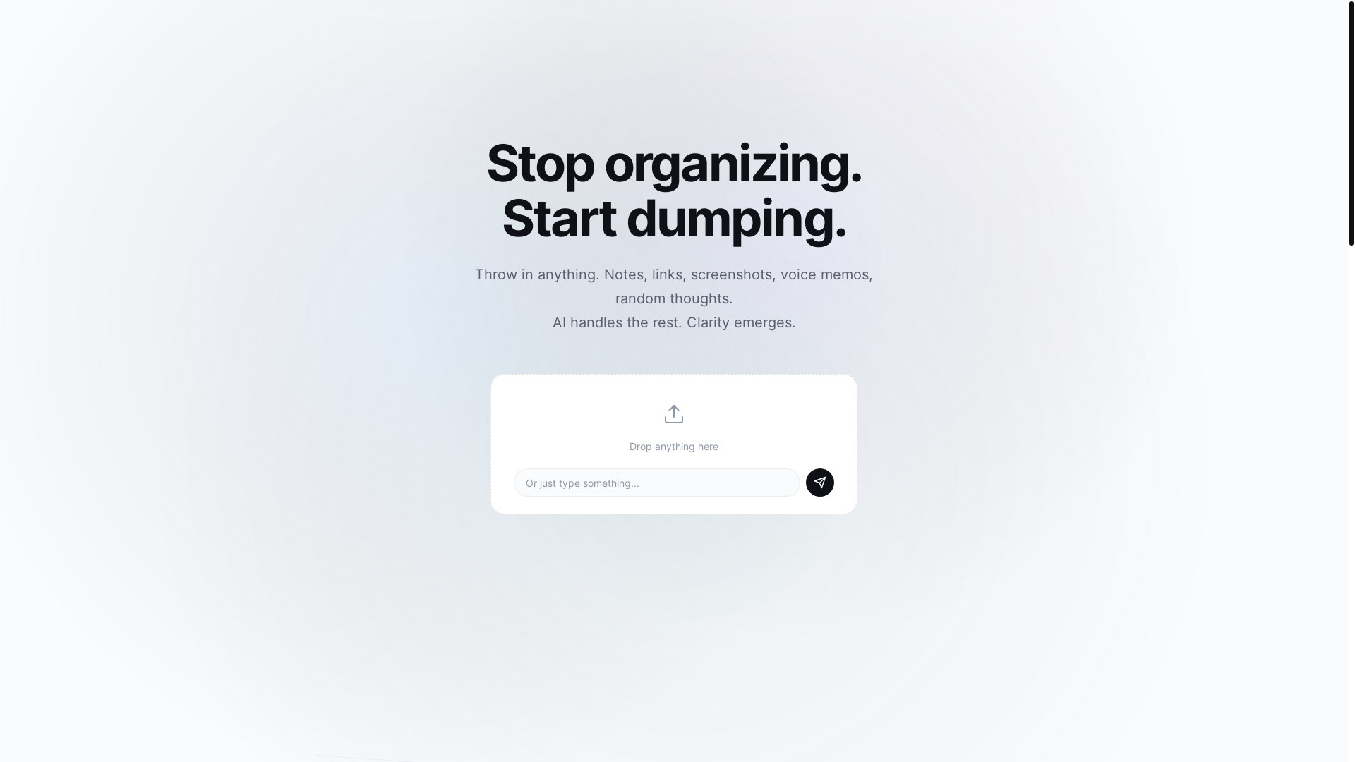 website screenshot of https://braindump-8px.pages.dev/