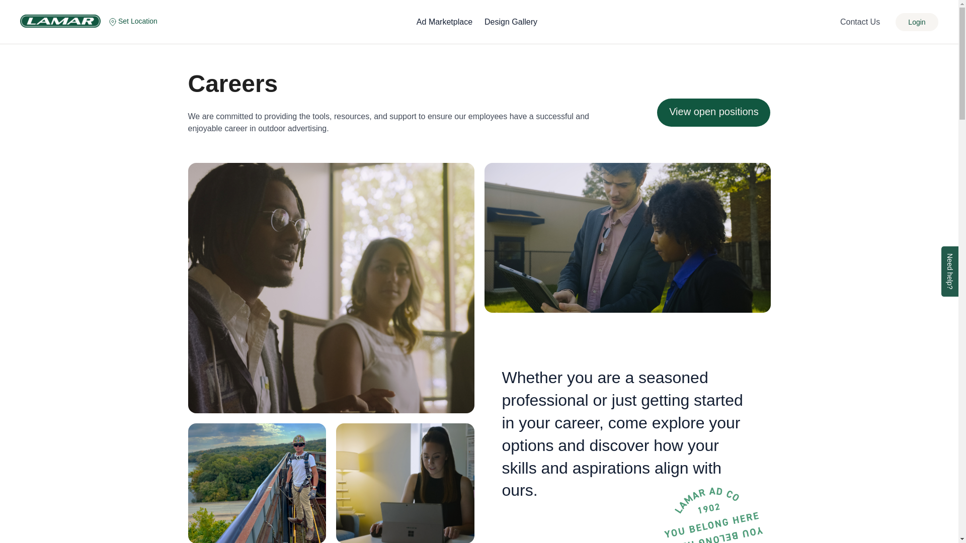 website screenshot of https://lamarcareers.com/
