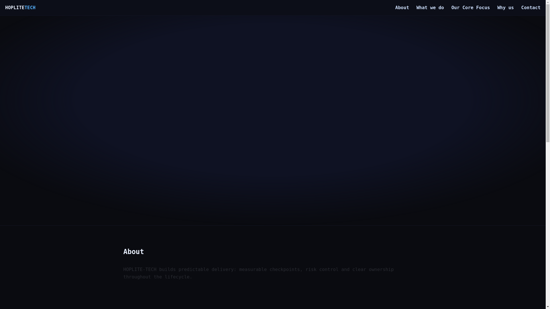 website screenshot of https://hoplite-tech.website/