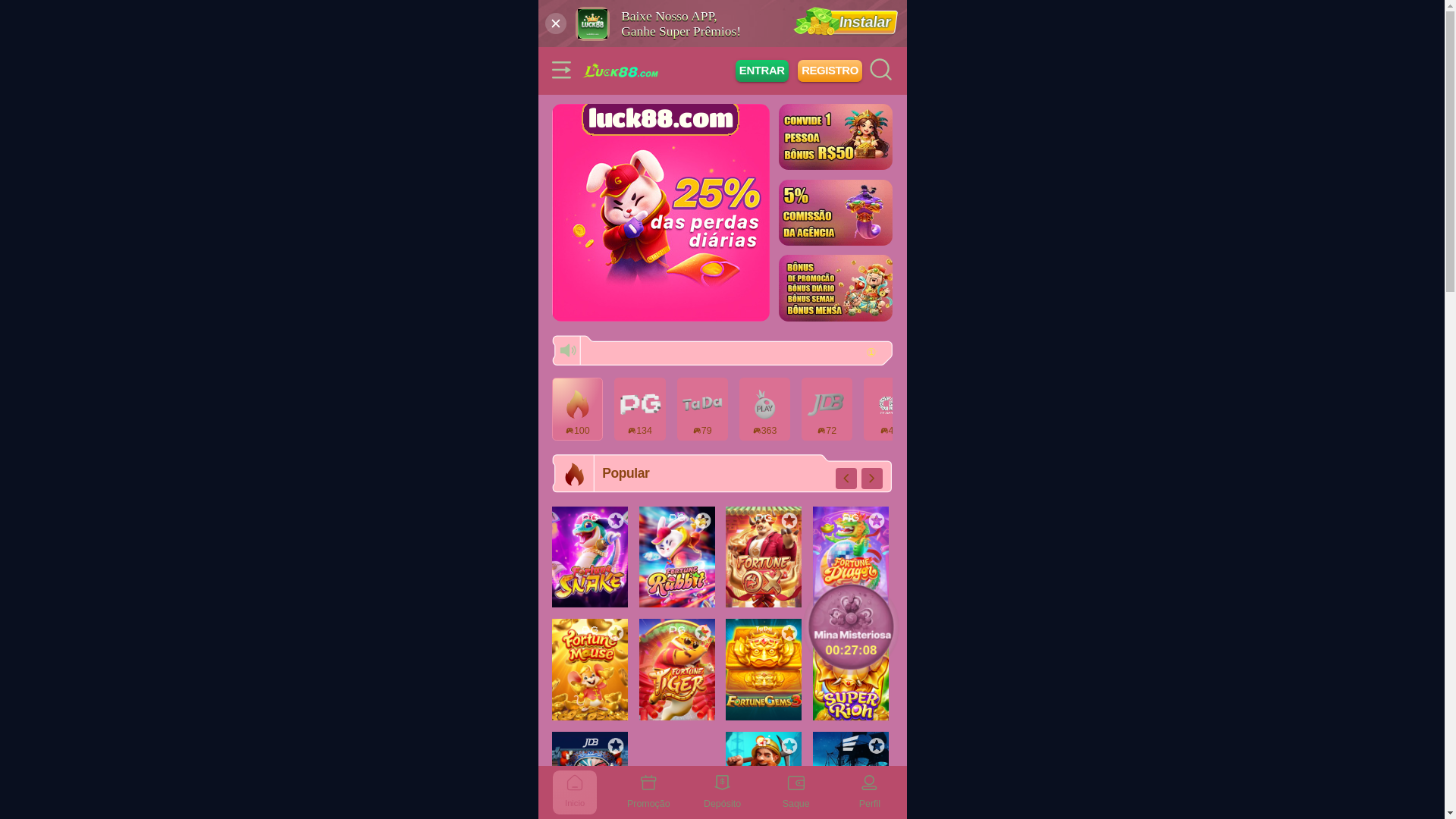website screenshot of https://luck884.com/