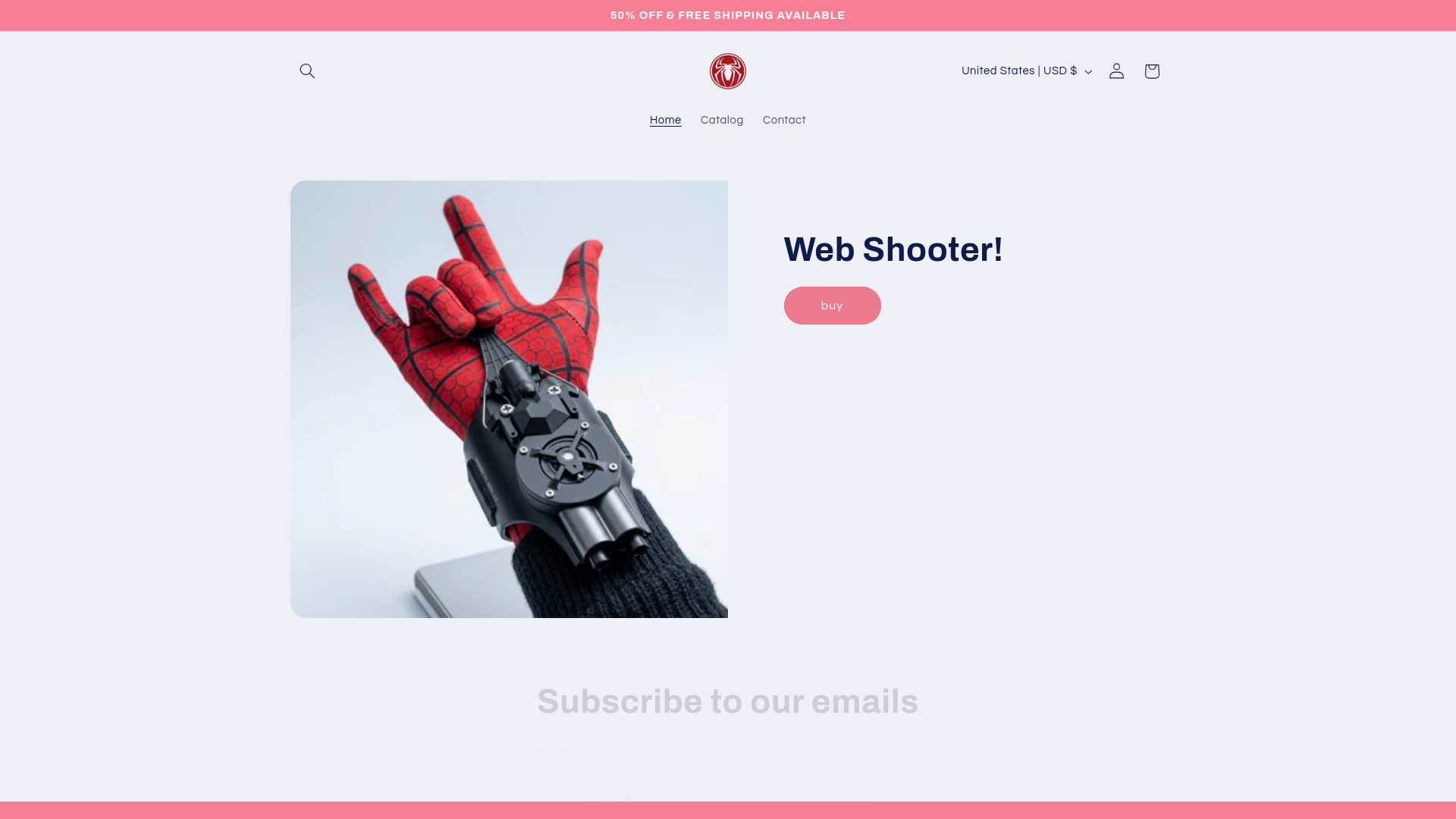 website screenshot of https://webshooters.store