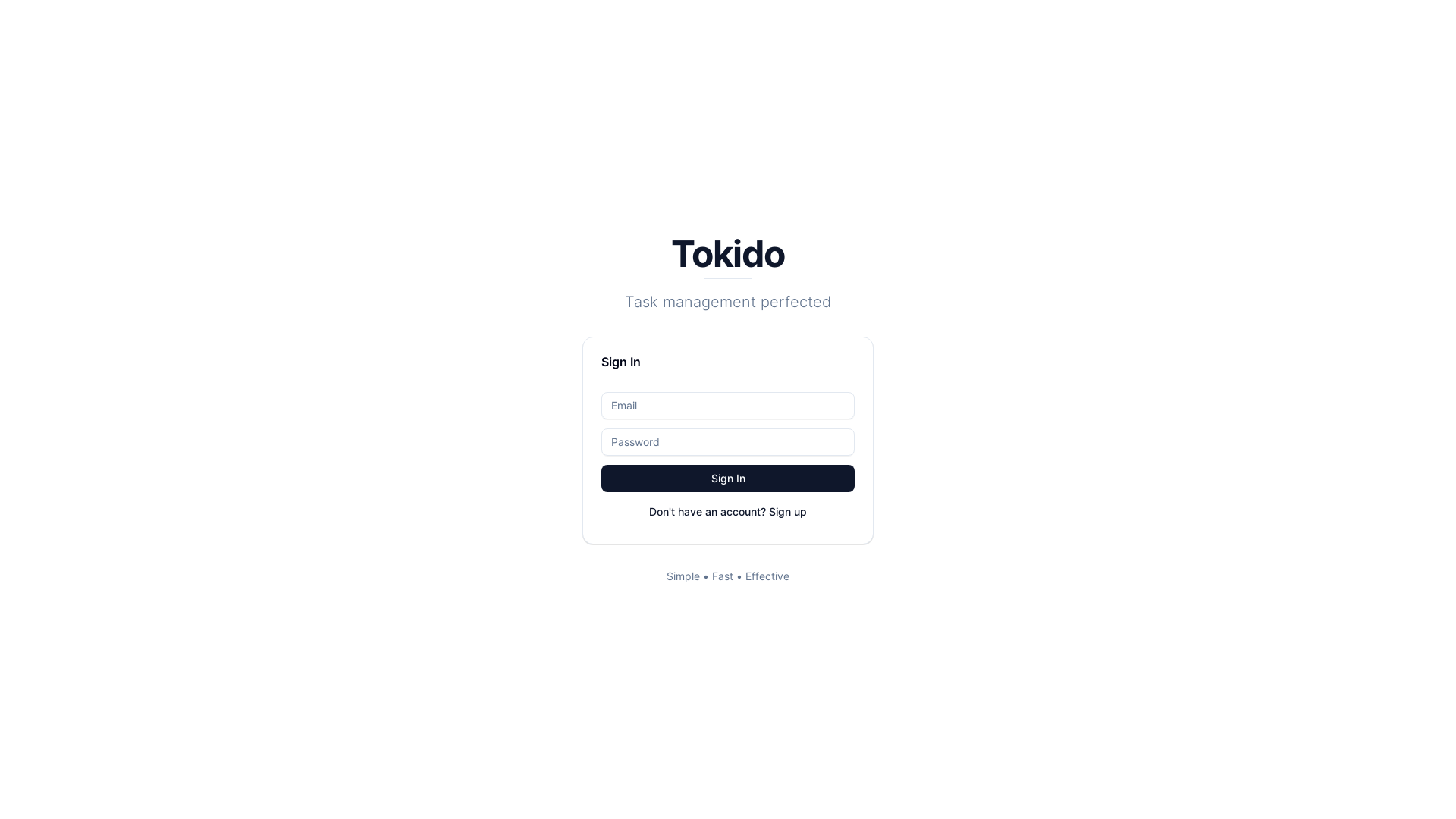 website screenshot of https://tokido.xyz/