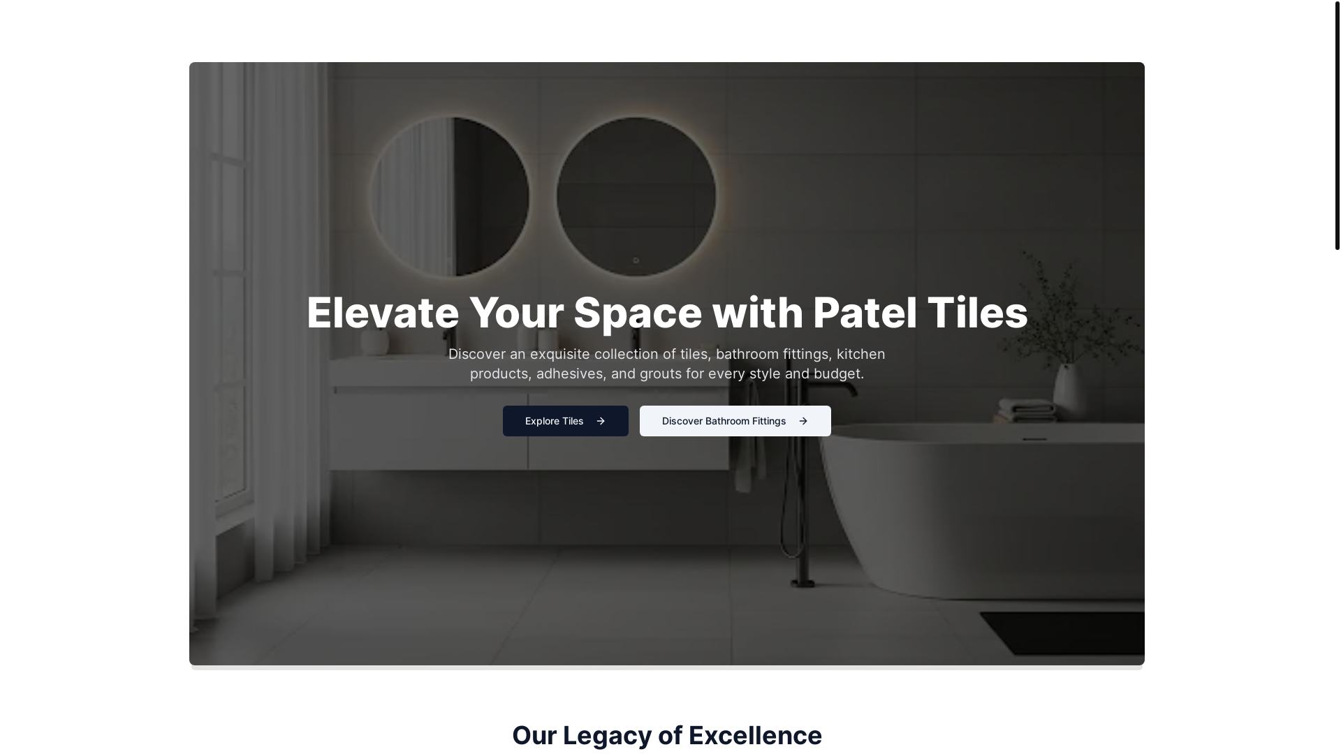 website screenshot of https://patel-tiles-website.pages.dev/