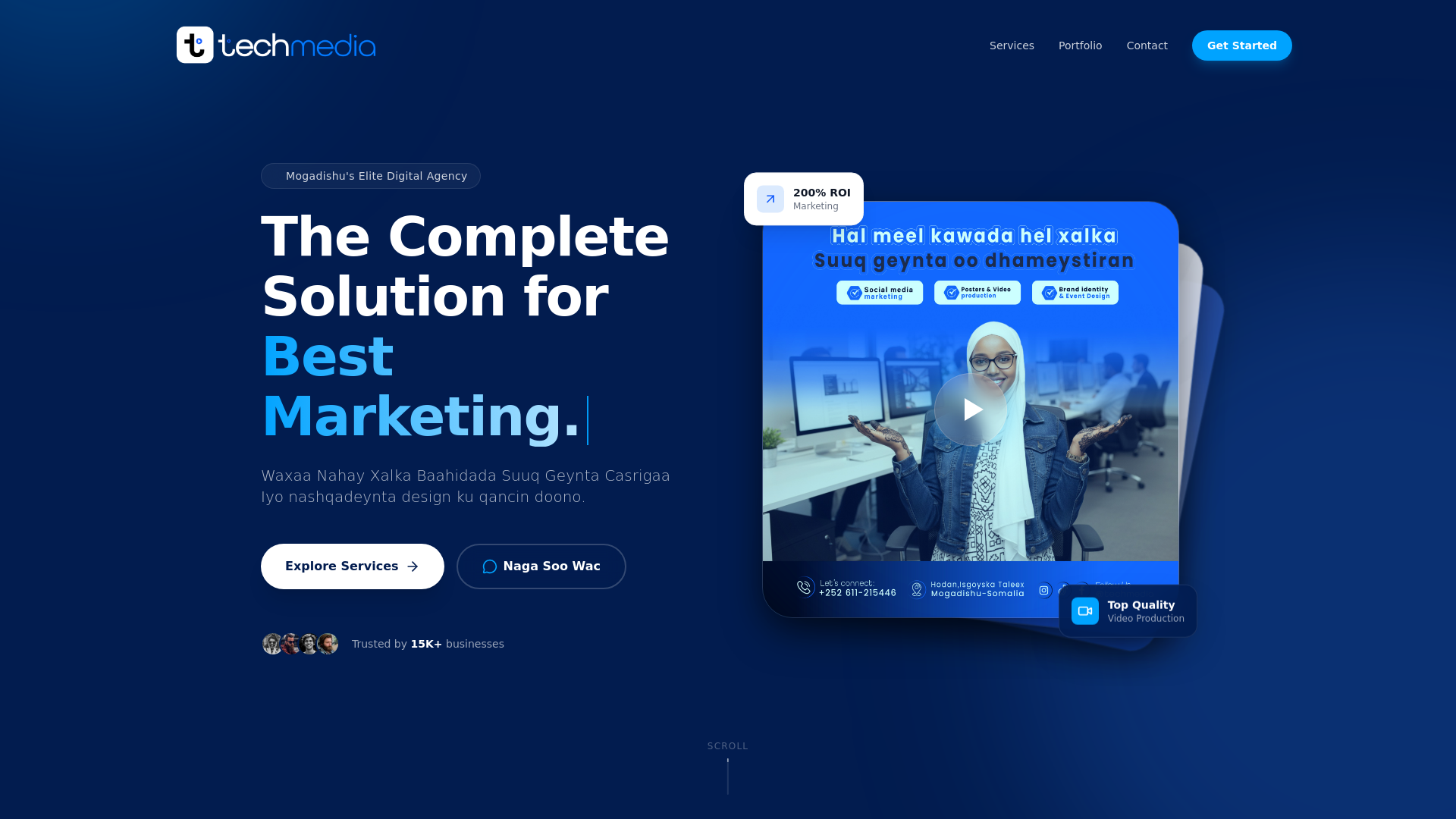 website screenshot of https://techmedia.so/