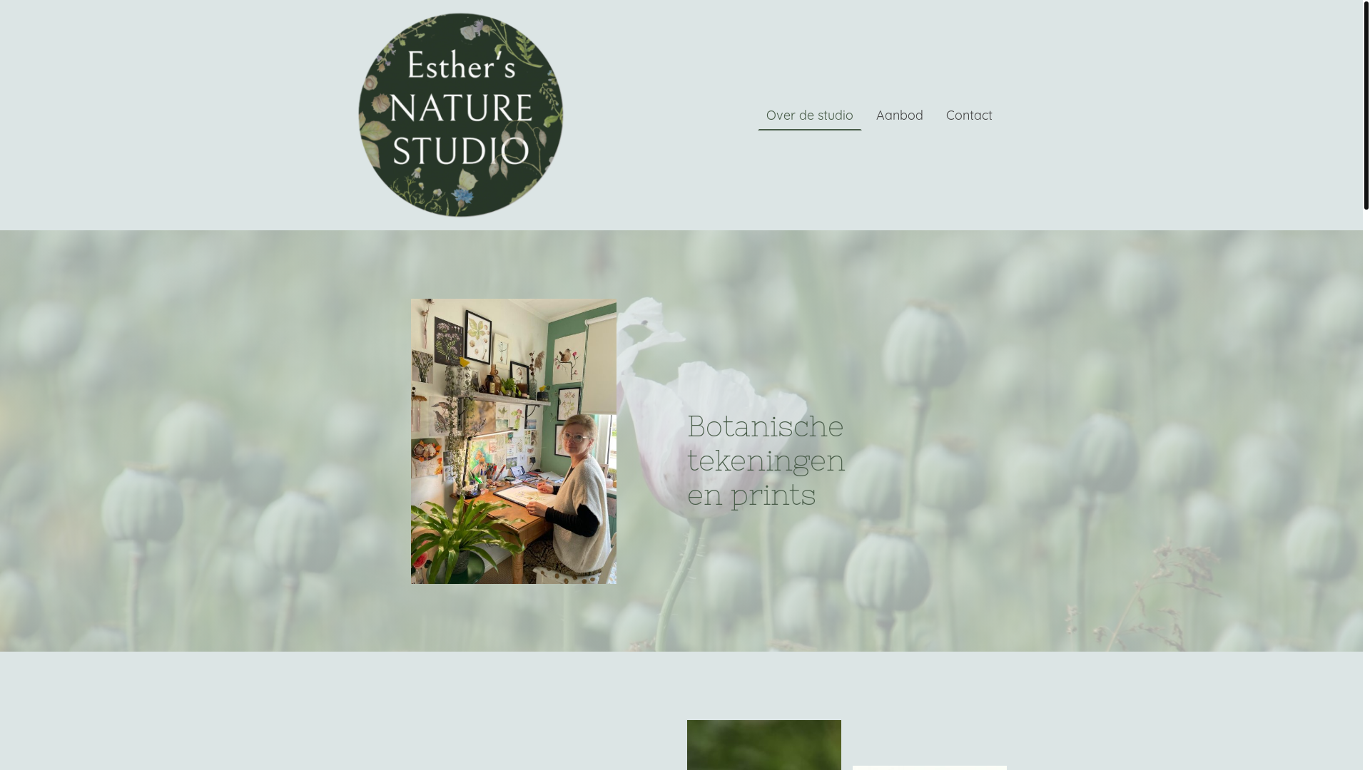 website screenshot of https://esthersnaturestudio.nl/