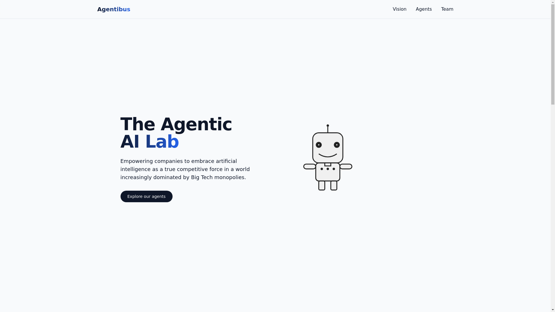 website screenshot of https://agentibusailab.com/