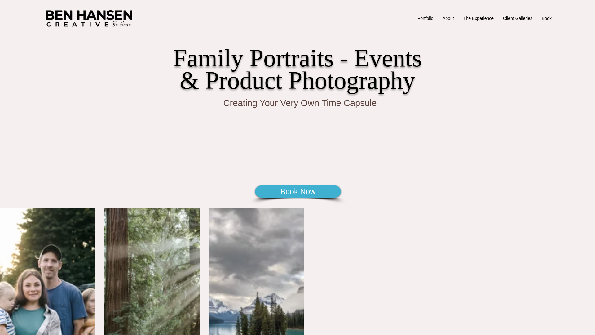 website screenshot of https://benhansencreative.com
