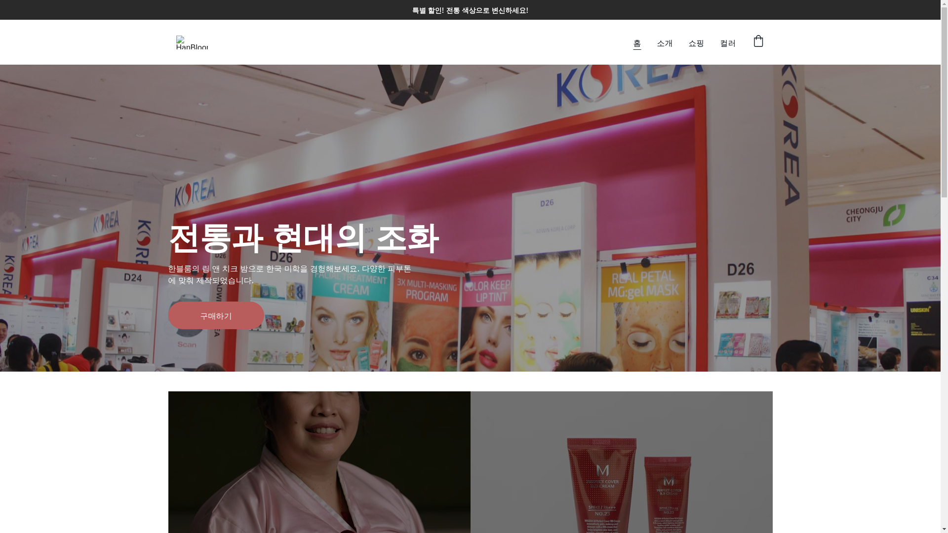 website screenshot of https://hanbloom.online/