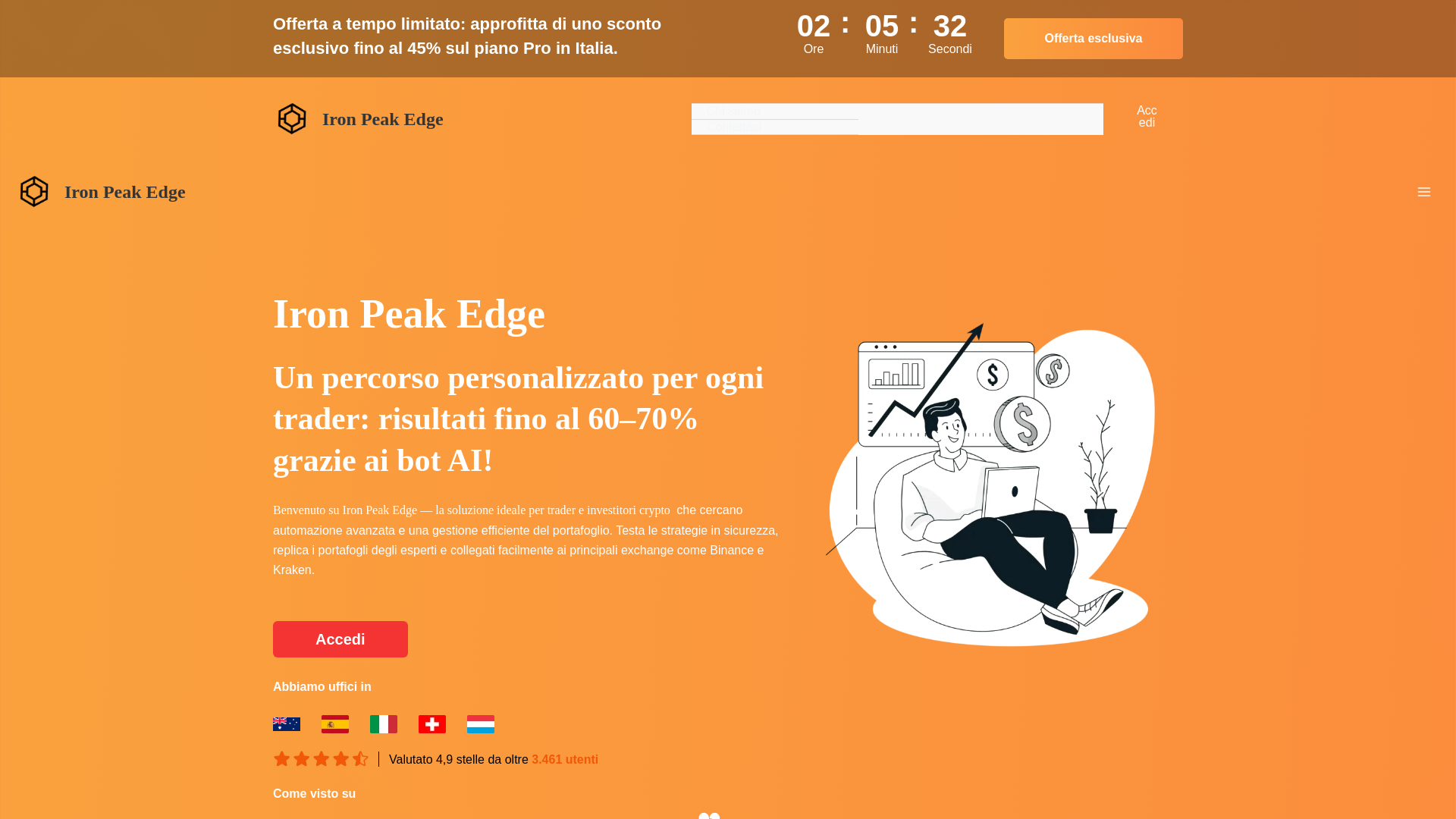 website screenshot of https://ironpeakedgeai.com/