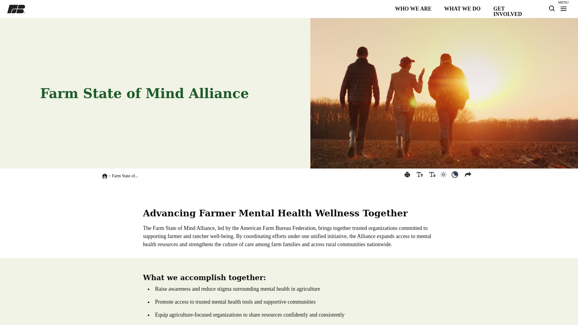 website screenshot of https://www.fb.org/fsom-alliance