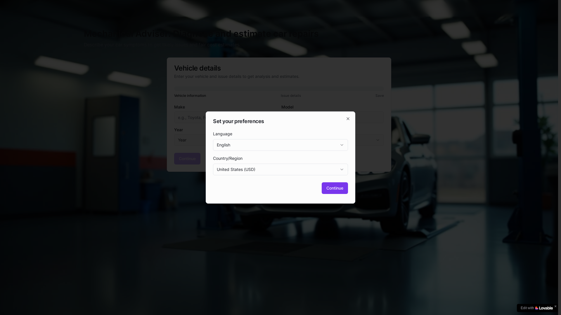 website screenshot of https://mauri-auto-guide.com/